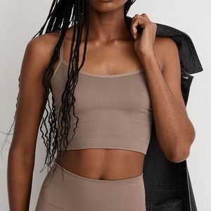 Madewell Seamless Crop Cami in Brown